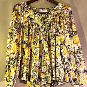 NWOT We the Free size large blouse - floral - oversized - Baloon sleeve